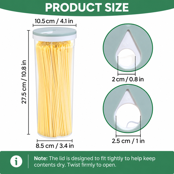 PastaPortion Spaghetti Storage Dispenser