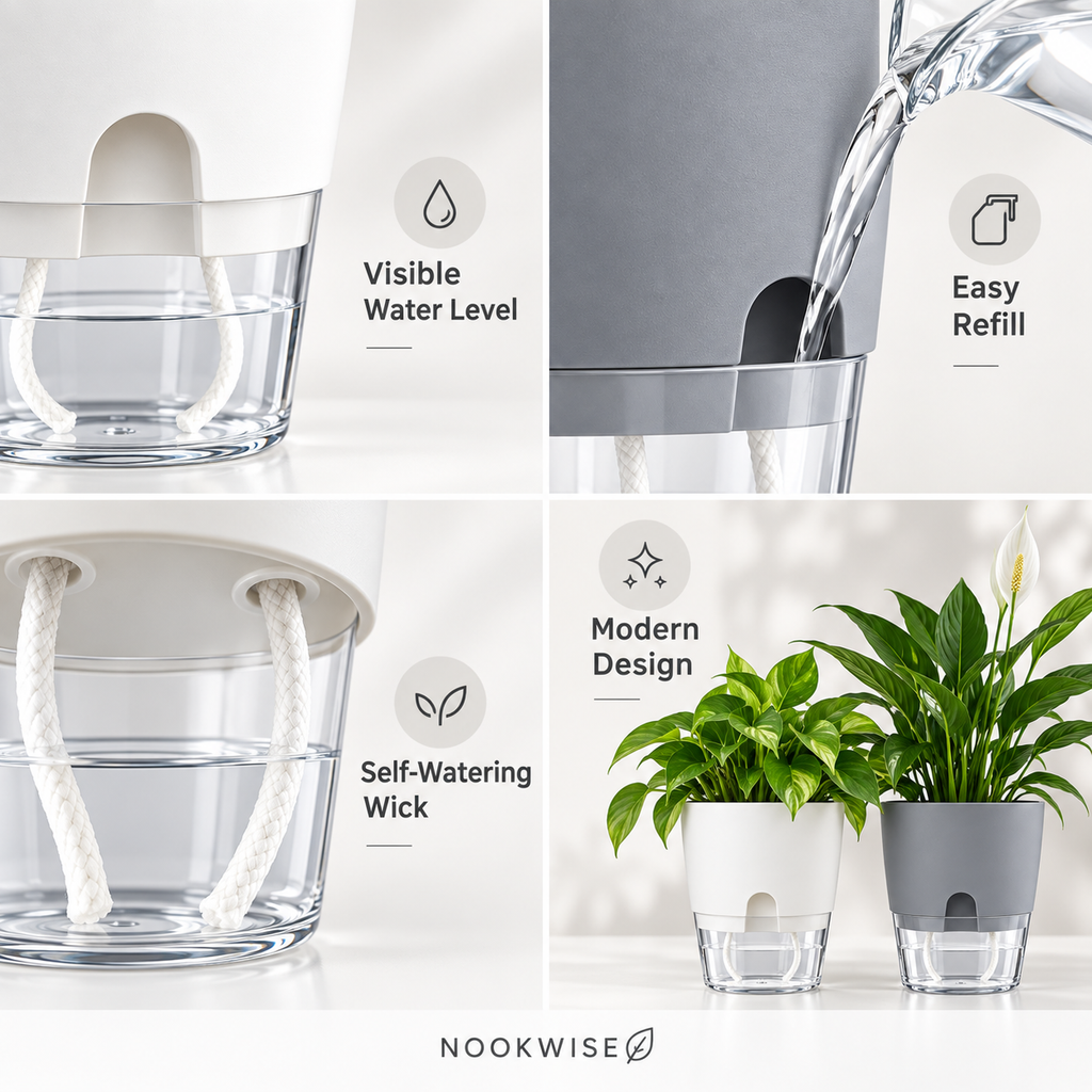 AquaBloom Self-Watering Plant Pot