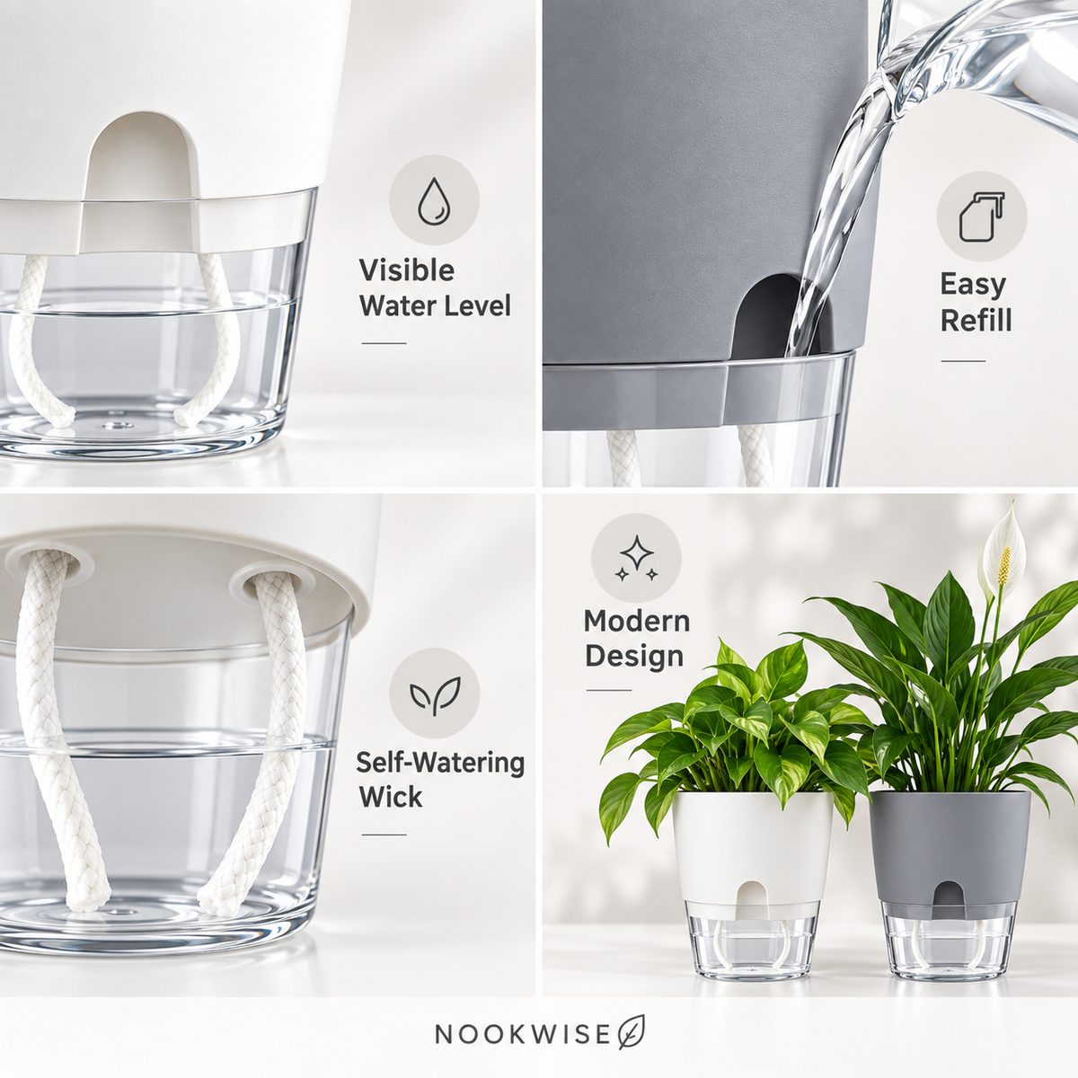 AquaBloom Self-Watering Plant Pot