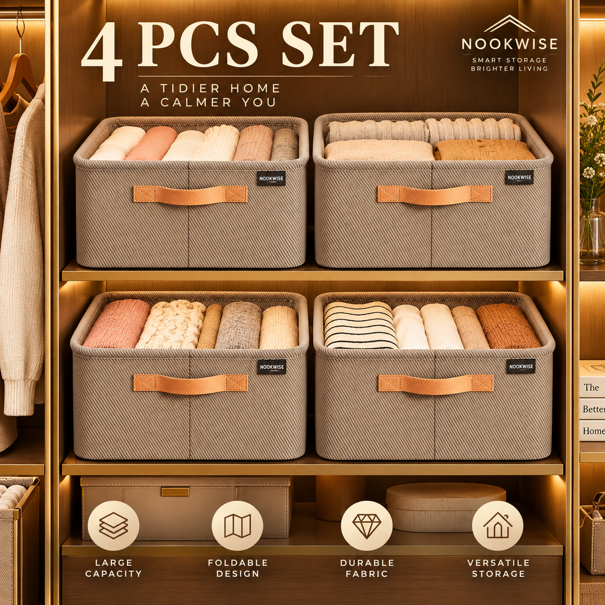 ClosetNest Foldable Fabric Storage Box