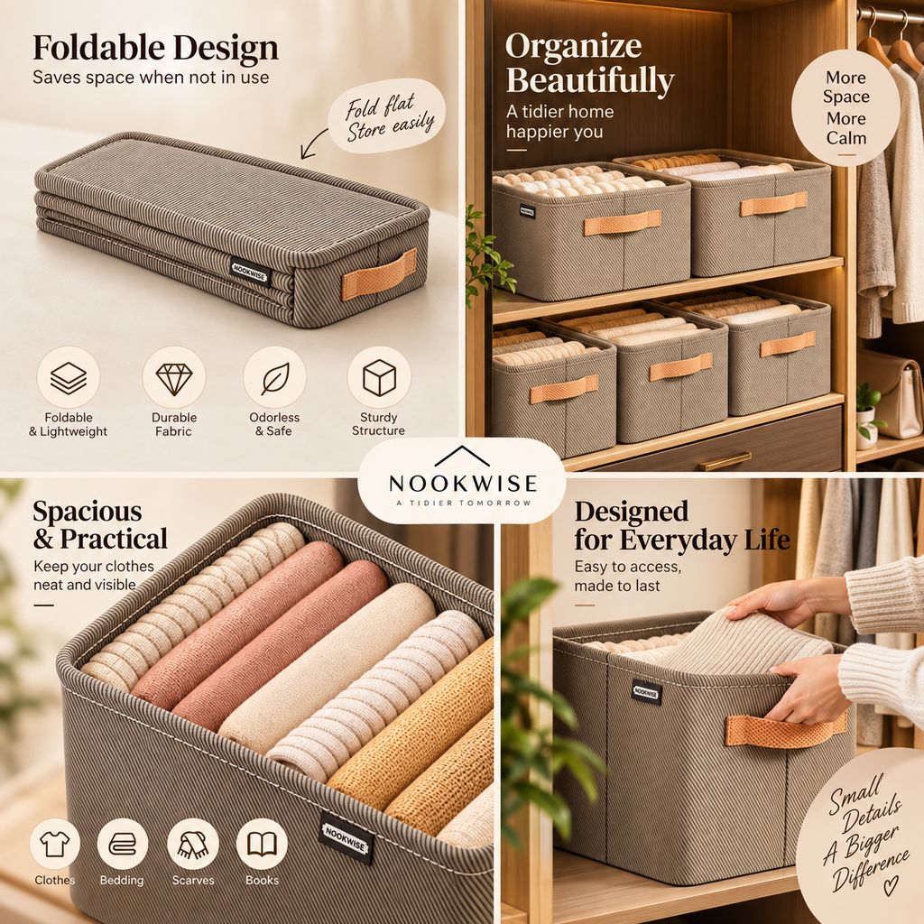 ClosetNest Foldable Fabric Storage Box
