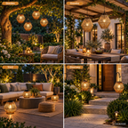 GlowWeave Solar Rattan Lantern