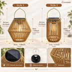 GlowWeave Solar Rattan Lantern