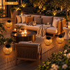 GlowWeave Solar Rattan Lantern