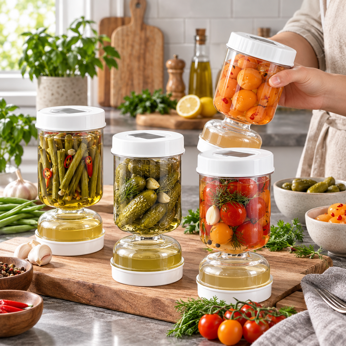 BrineFlip Pickle Storage Jar