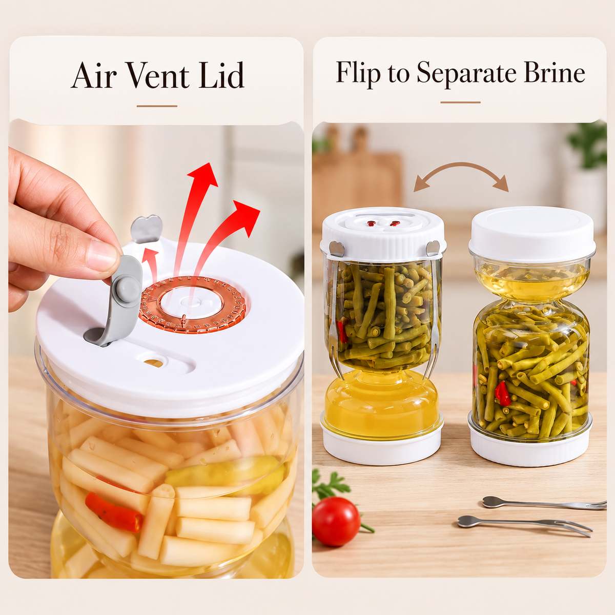 BrineFlip Pickle Storage Jar