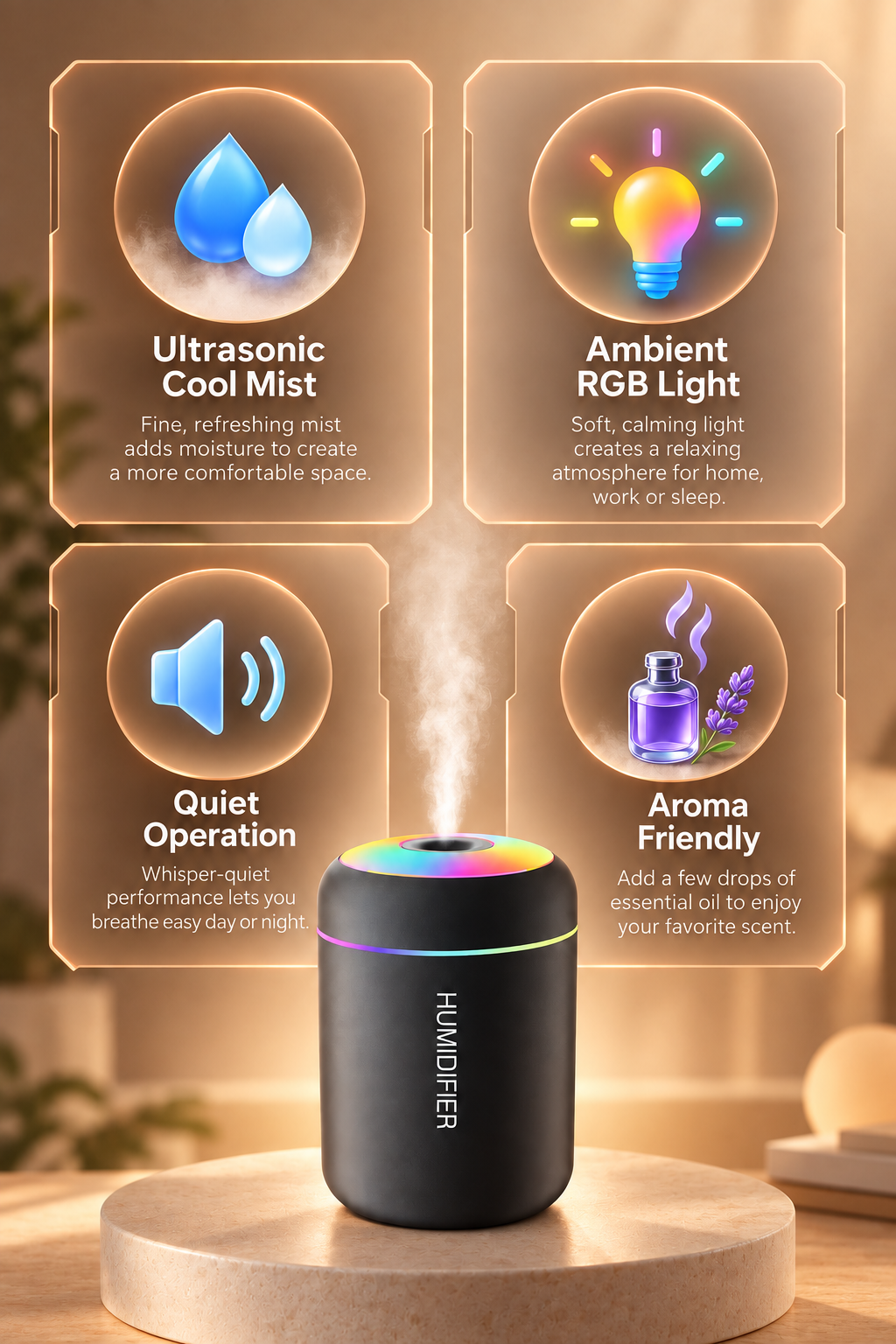 MistGlow Mini Humidifier