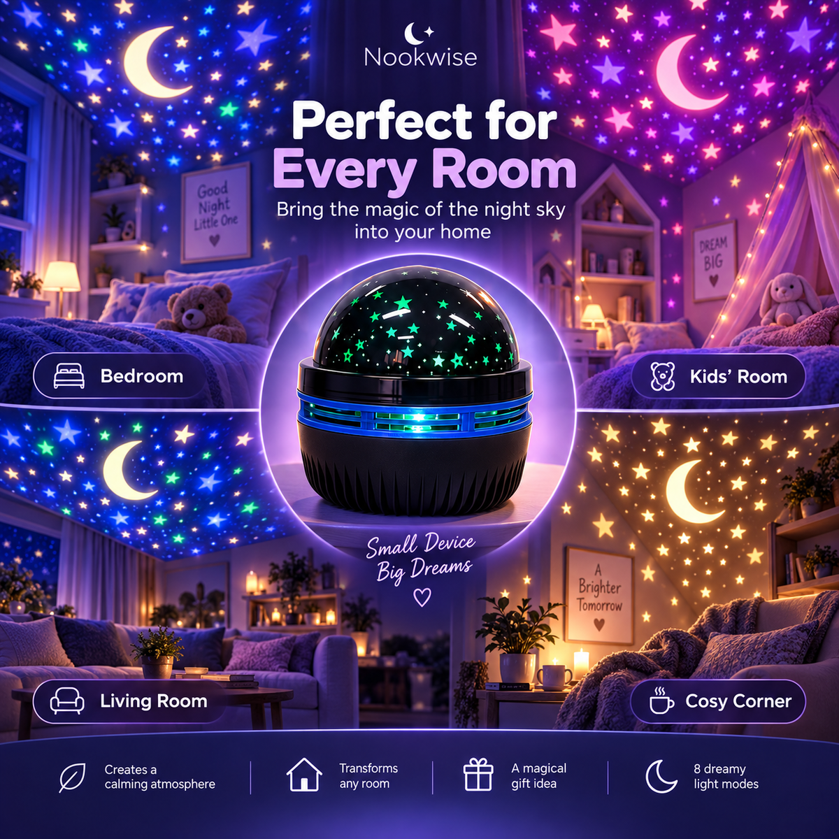 LunaGlow Star & Moon Projector