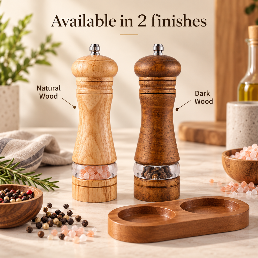 GrindCraft Wooden Salt & Pepper Mill