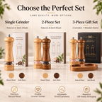 GrindCraft Wooden Salt & Pepper Mill
