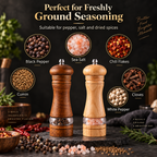 GrindCraft Wooden Salt & Pepper Mill