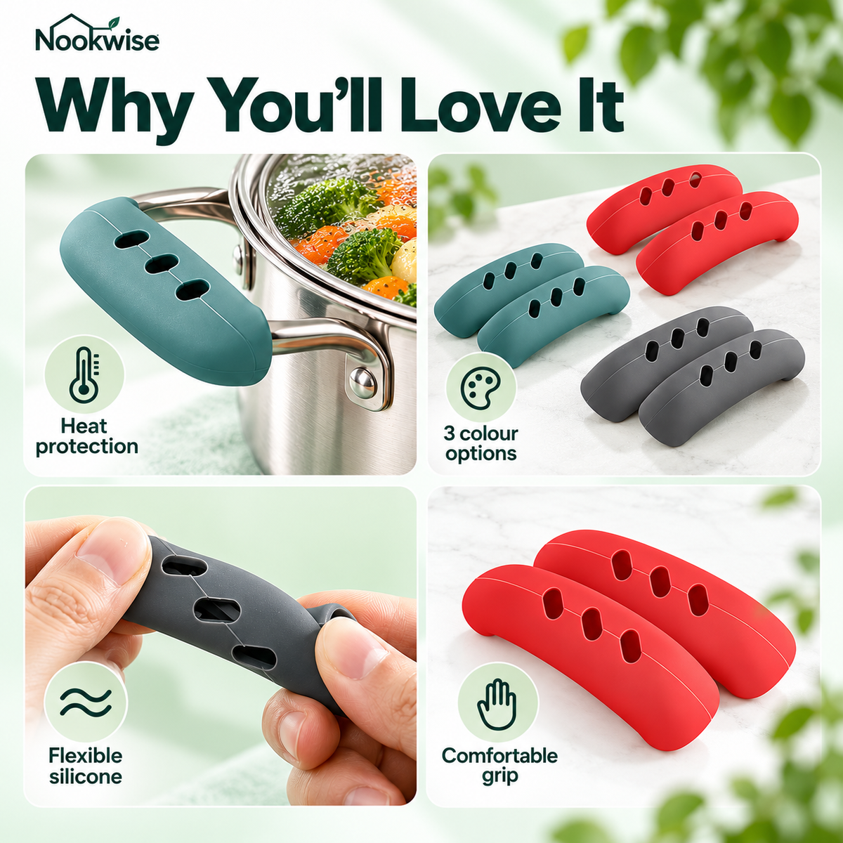HeatGrip Silicone Handle Covers
