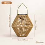 GlowWeave Solar Rattan Lantern