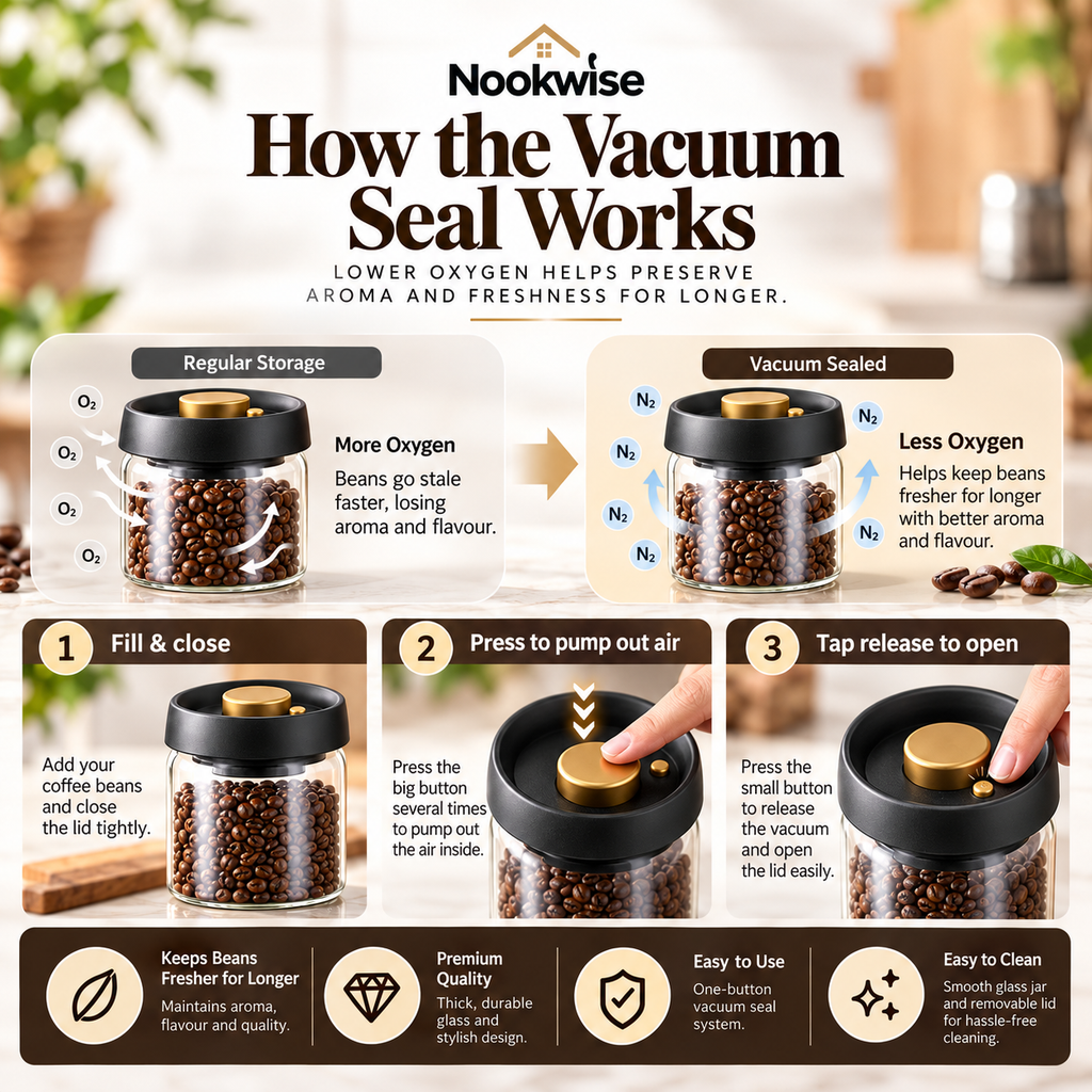 BrewSeal Vacuum Coffee Canister