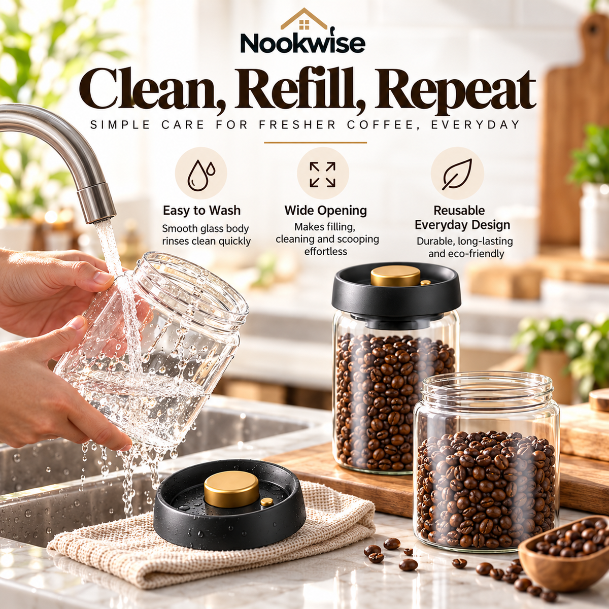 BrewSeal Vacuum Coffee Canister