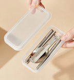 304 Stainless Steel Square Lunch Box With Lid Portable Fruit Salad Food Container Stackable Leak Proof Bento Box