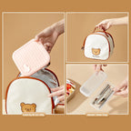 304 Stainless Steel Square Lunch Box With Lid Portable Fruit Salad Food Container Stackable Leak Proof Bento Box