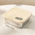 304 Stainless Steel Square Lunch Box With Lid Portable Fruit Salad Food Container Stackable Leak Proof Bento Box