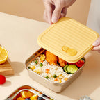 304 Stainless Steel Square Lunch Box With Lid Portable Fruit Salad Food Container Stackable Leak Proof Bento Box