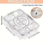 Divided Plate with Lid Food Storage Box Snack Box 8 Grid Snack Box Fruit Storage Box for Refrigerator Snack Vegetable Fruit Food